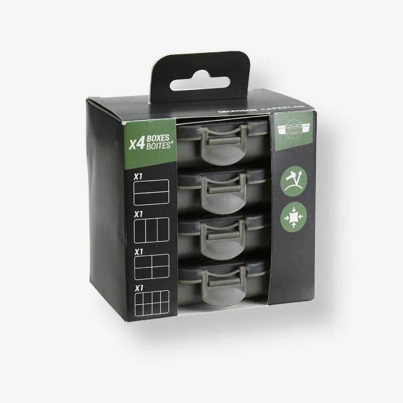 4 Boites Pour Rangement Accessoires Pêche De La Carpe 3 4 Boites Pour Rangement Accessoires Pêche De La Carpe