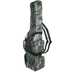 Fourreau 6 Cannes à Pêche | 3 Compartiments | Grey Wood | 125 Cm - 210 Cm