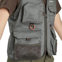 Gilet De Pêche Junior - FV 100 S Kaki -Pêche Matériel Magasin gilet de peche junior fv 100 s kaki 5