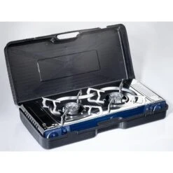 Réchaud à Gaz 2 Feux - Skandika Brann - Camping - Allumage Piezo - Mallette -Pêche Matériel Magasin rechaud a gaz 2 feux skandika brann camping allumage piezo mallette 6