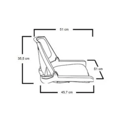 SIÈGE PILOTE RABATTABLE BLANC -Pêche Matériel Magasin siege pilote rabattable blanc 5