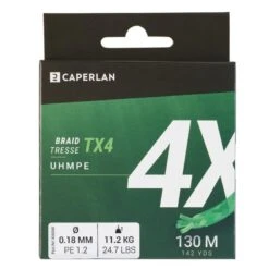 TRESSE PECHE AUX LEURRES TX4 VERT CHART 130M -Pêche Matériel Magasin tresse peche aux leurres tx4 vert chart 130m 2