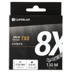 TRESSE PECHE AUX LEURRES TX8 GRIS 130M -Pêche Matériel Magasin tresse peche aux leurres tx8 gris 130m 2